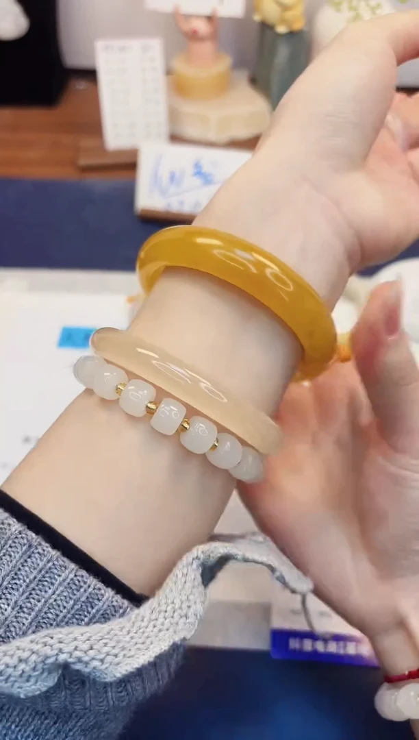 【闪购商品】石英质玉手镯未镶嵌465-财气镯-圈口59