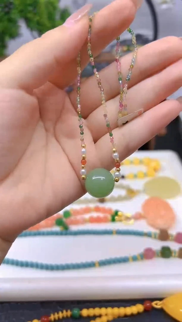 和田玉未镶嵌颈饰X510