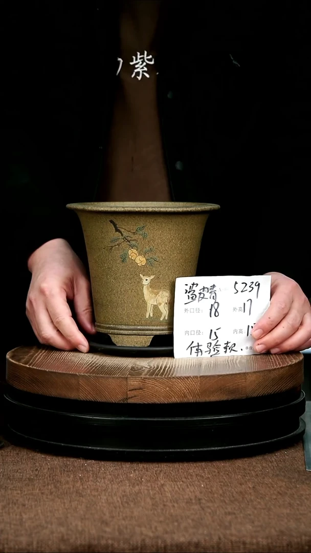 紫砂花盆花卉园艺5239+Z
