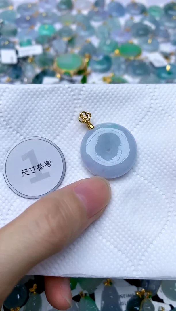 颈饰银S925镶嵌翡翠天然A货翡翠