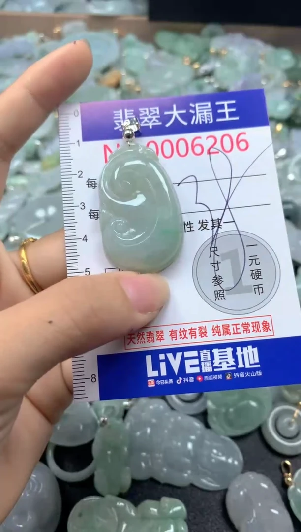翡翠未镶嵌吊坠(不含链)6206