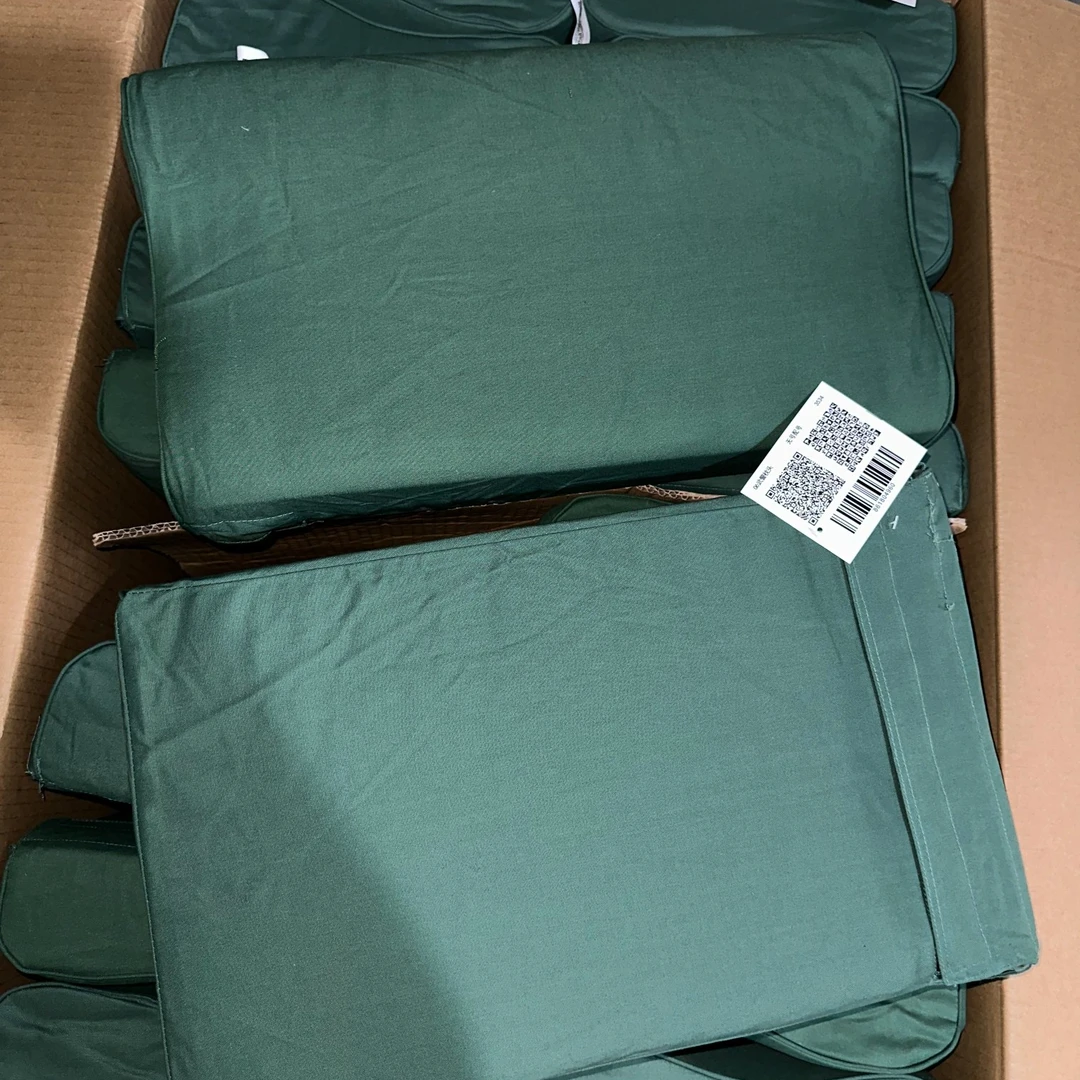 正品绿色枕头单人宿舍内务棉用枕头加厚纯色长方形