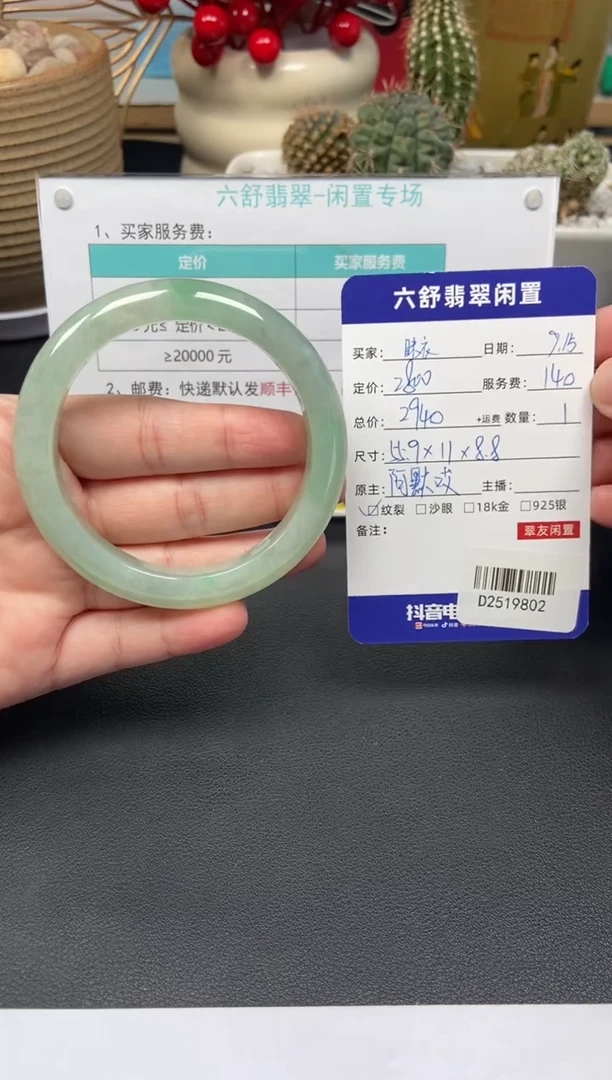 未镶嵌手镯翡翠睐*D2519802