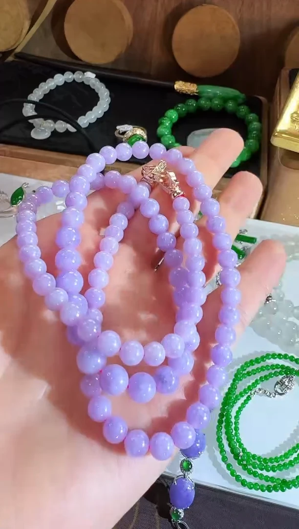 翡翠未镶嵌颈饰珠串