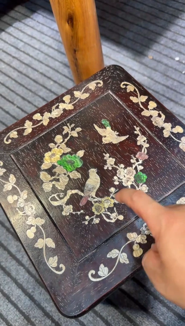 木紫檀螺钿富贵凳000000000000