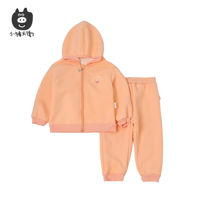 宝宝复合羊羔绒套装