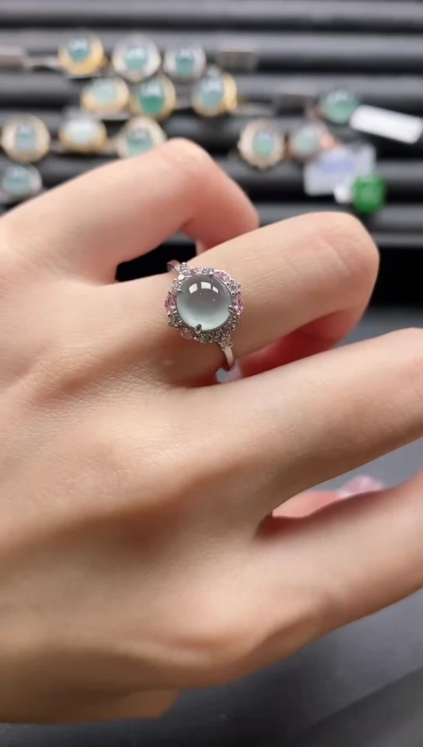 【闪购商品】翡翠戒指银S925镶嵌1111-