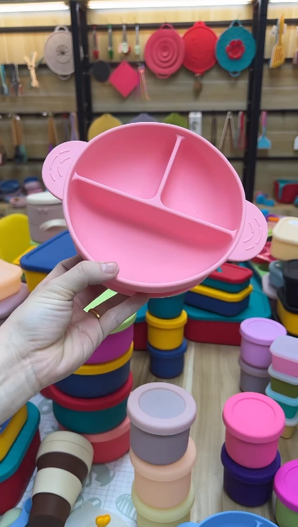 硅胶-粉色-猴子盘