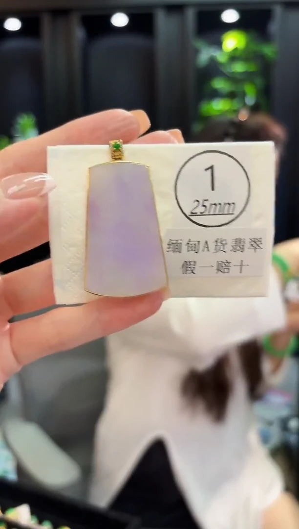 颈饰18K金镶嵌翡翠 缅料A货/支持复检/一件