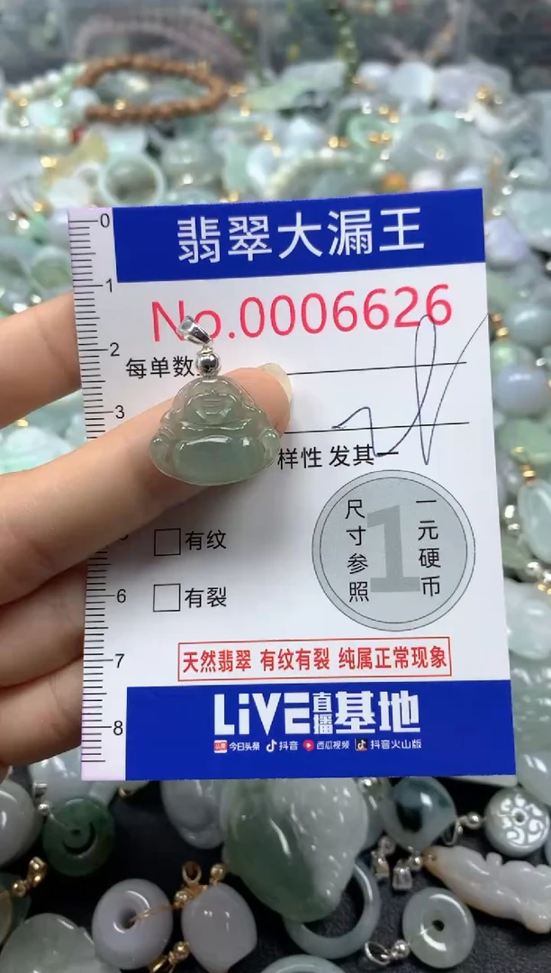 翡翠未镶嵌吊坠(不含链)6626
