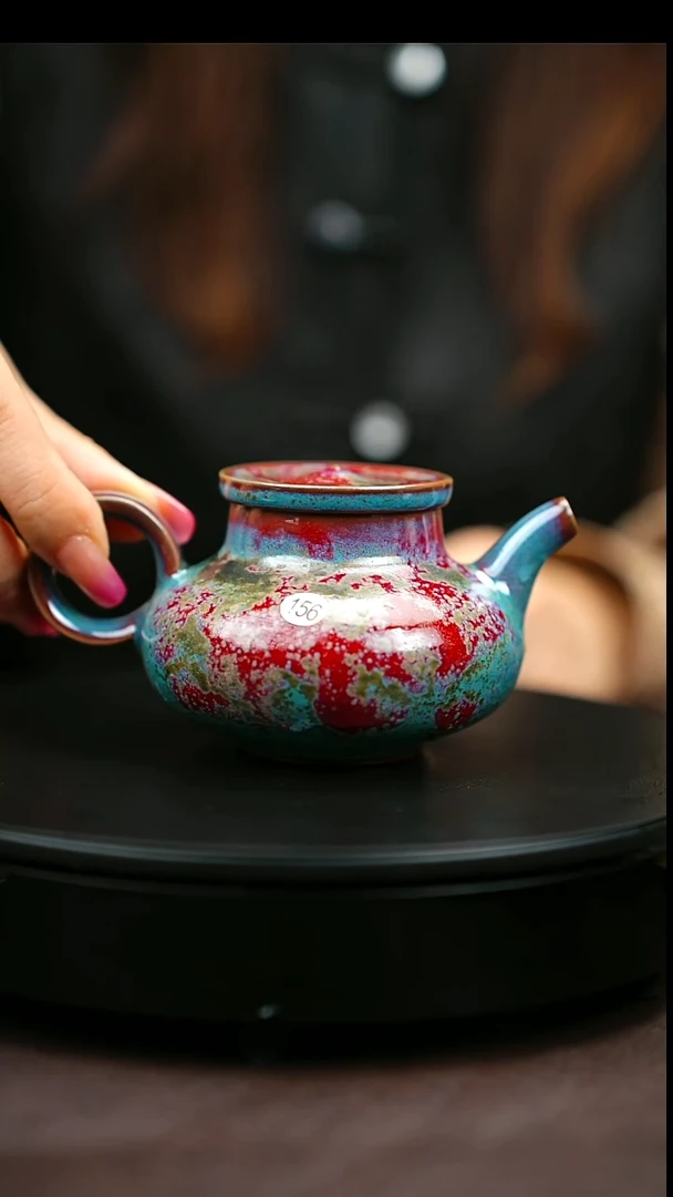 156*一级品原矿钧瓷炉钧釉壶容天壶