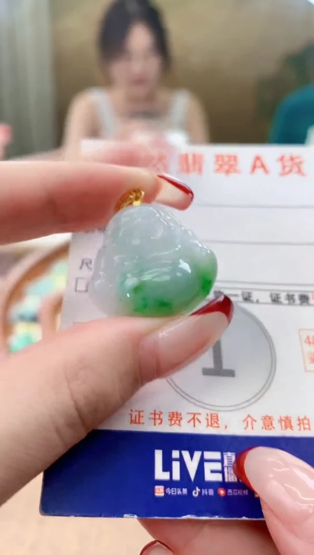 颈饰未镶嵌翡翠 天然A货翡翠挂件
