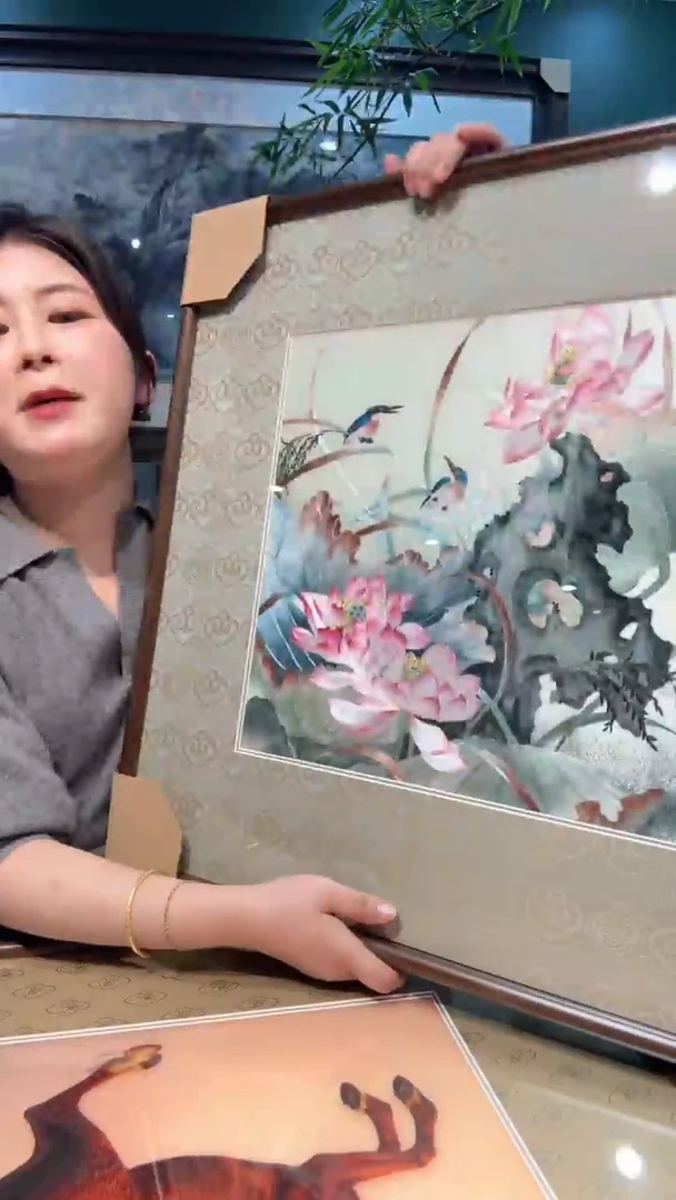 横款非遗苏绣手工刺绣装饰画