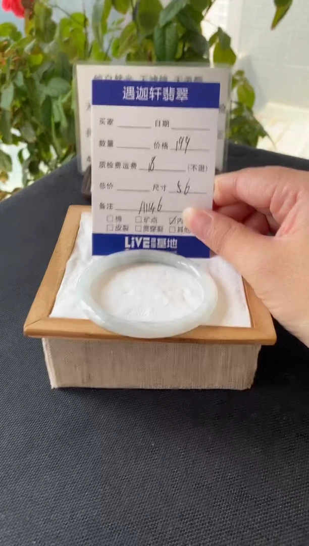 未镶嵌手镯翡翠56圈口 A1146编码