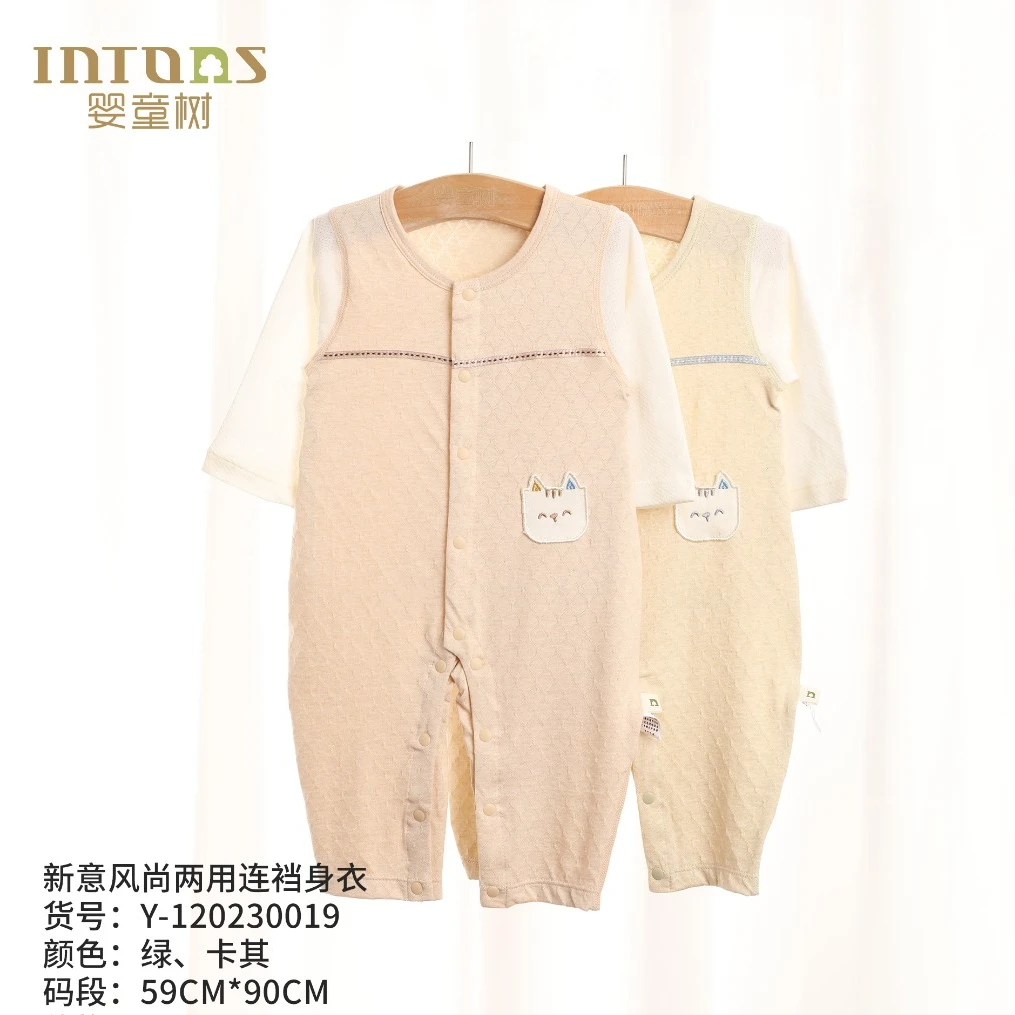 婴童树076新意风尚两用档长袖连体衣0019