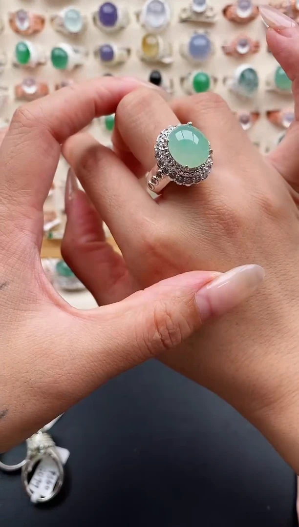 未镶嵌戒指翡翠缅甸天然A货翡翠33  4-5