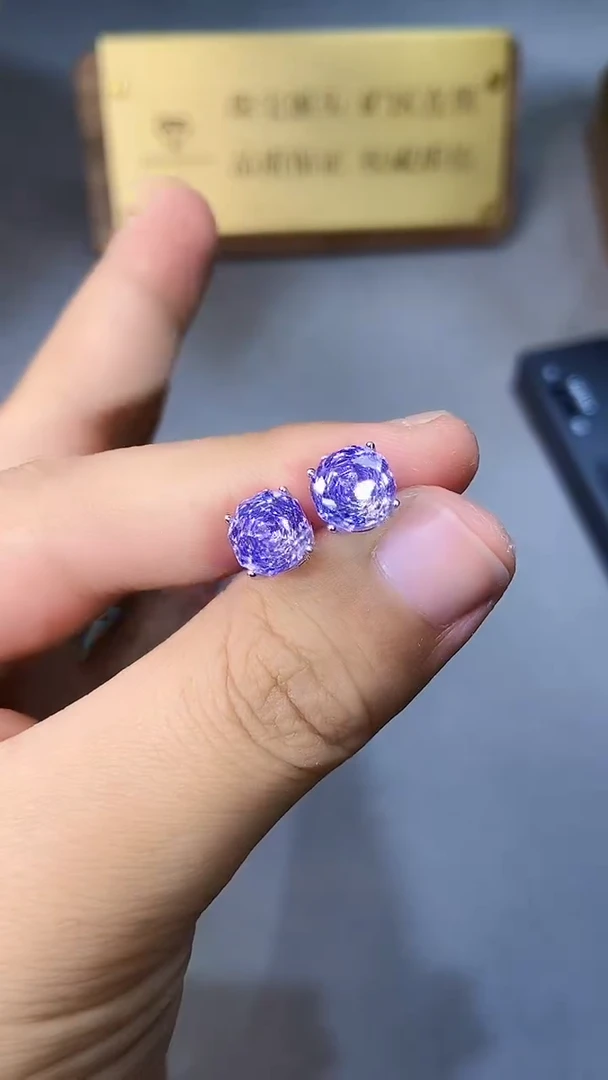 【闪购商品】紫晶耳饰银S925镶嵌344444