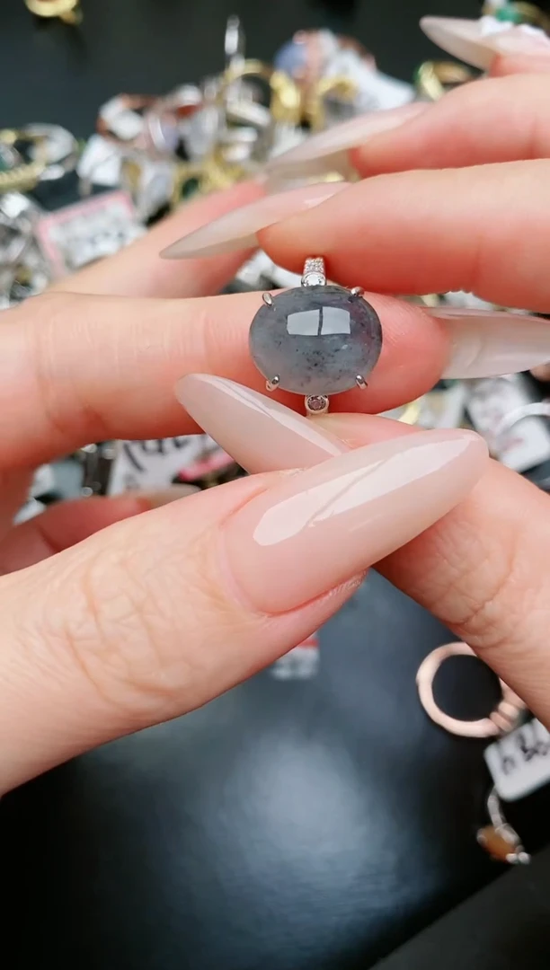 翡翠戒指银S925镶嵌.....