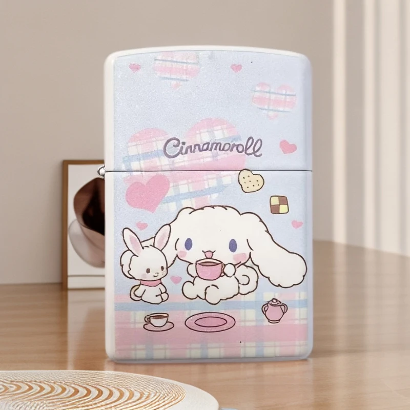 【咖啡玉桂狗】煤油打火机个性高端金属颜值创意定制打火机翻盖高档