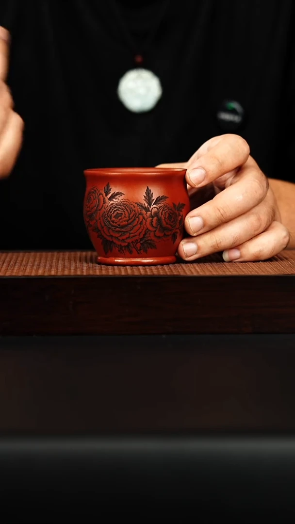 茶壶紫砂宜兴紫砂 繁花 主人杯