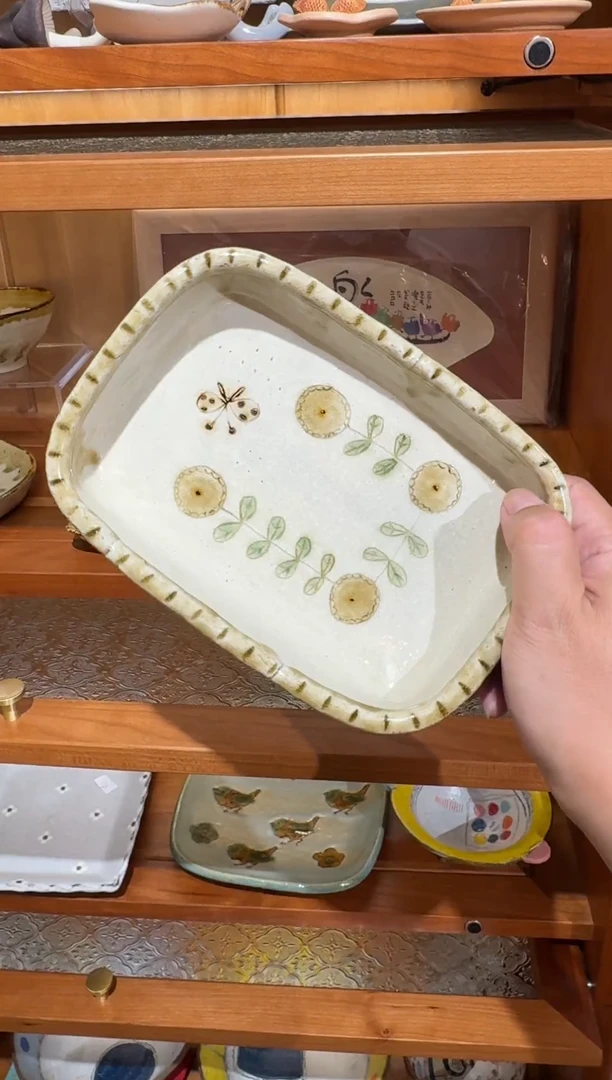 陶日本作家器手作器物龙泽三奈子长方钵
