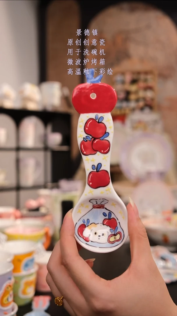 摆件景德镇手工手绘设计师款