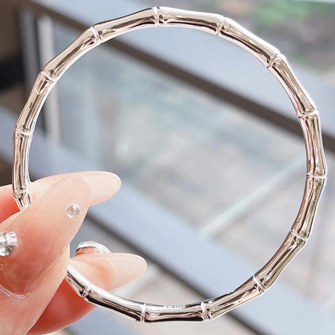 足银手镯 【少爷银】足银竹节手镯