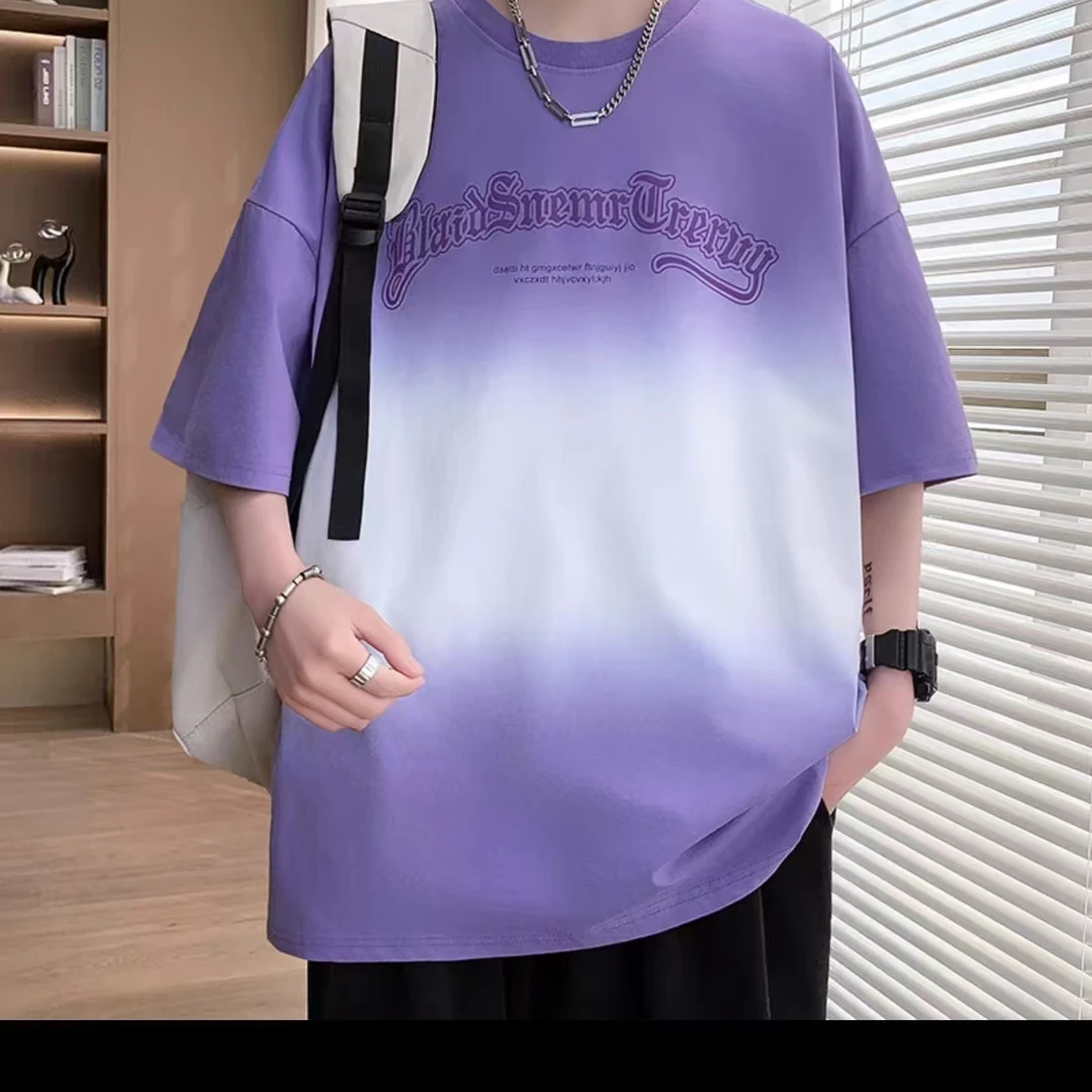 夏季新款韩版男生青少年洋气百搭潮酷短袖T恤纯棉073