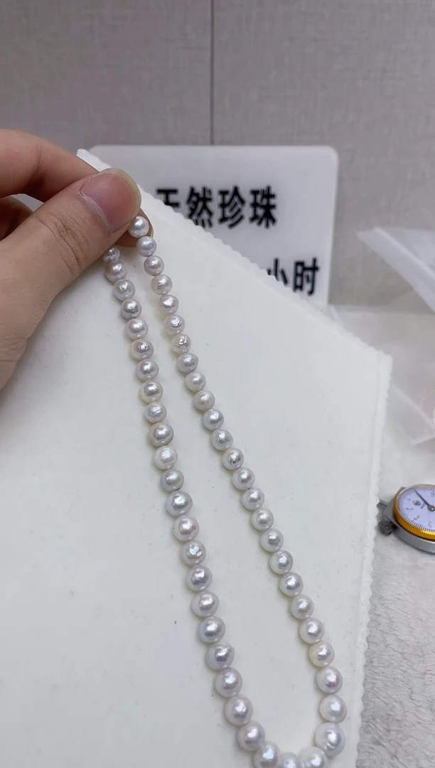 颈饰银S925镶嵌淡水珍珠