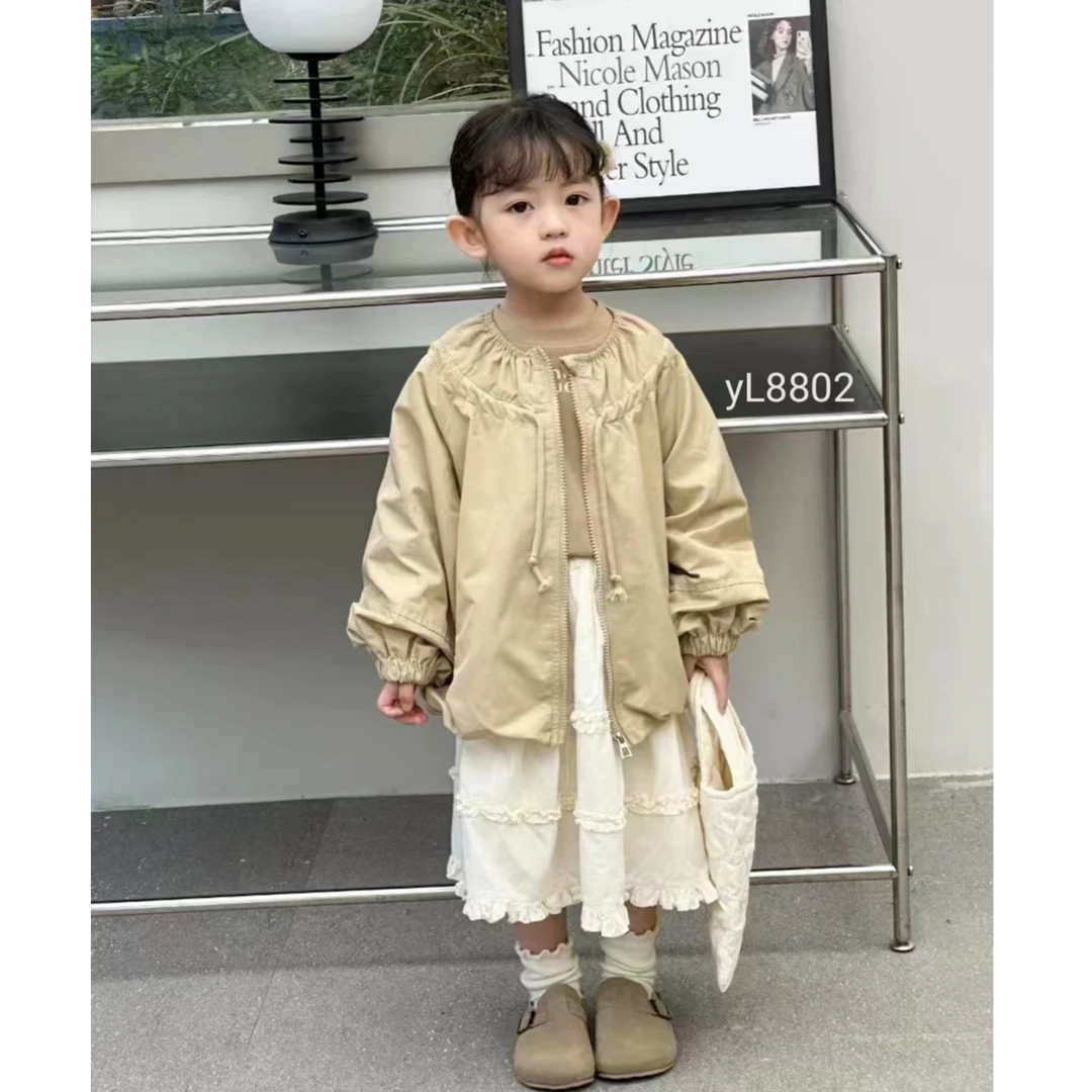 女童韩版森系田园风百搭风衣外套B21