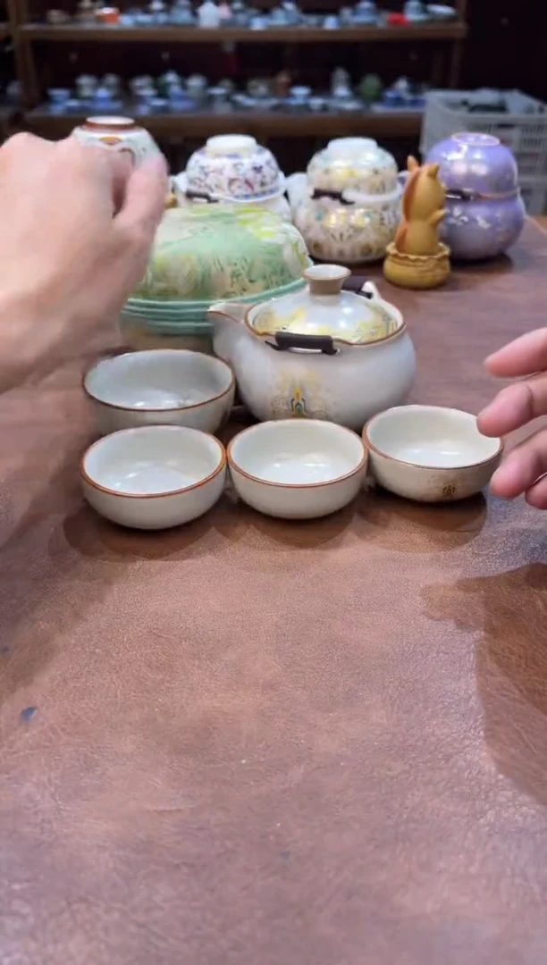 真的很便宜会开片的旅行茶具