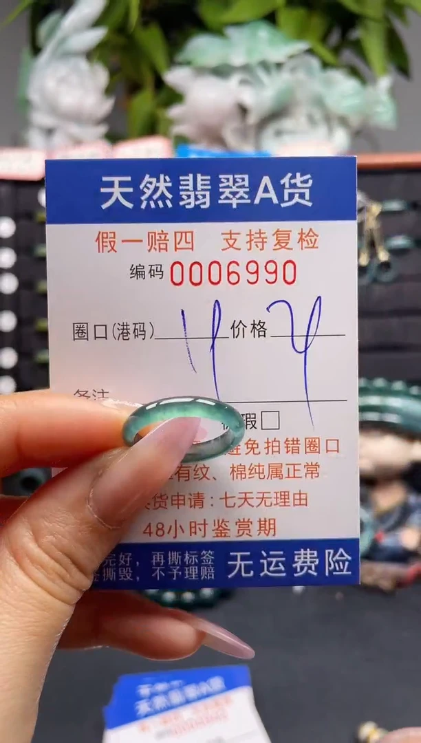 未镶嵌戒指翡翠19*6990