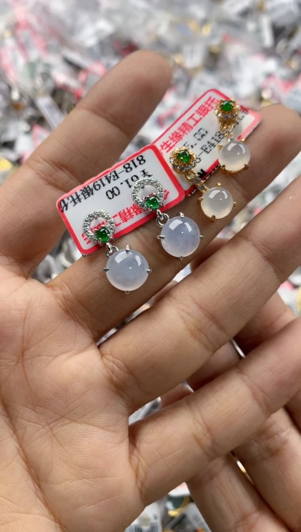 银S925镶嵌戒指翡翠会****鱼181818----5