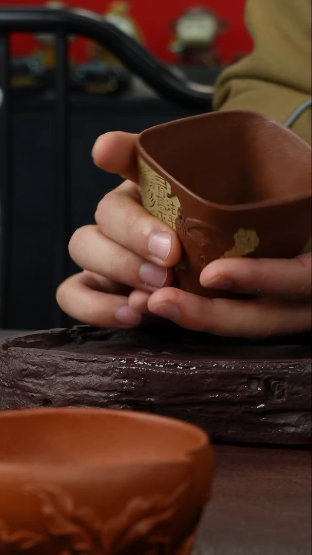 茶杯紫砂佛龛主人杯