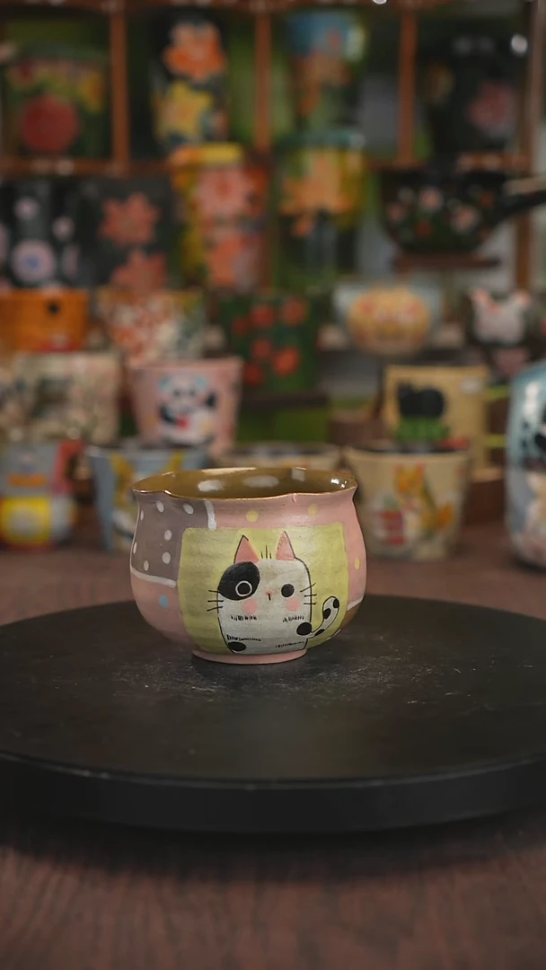 紫砂油画手绘釉下彩