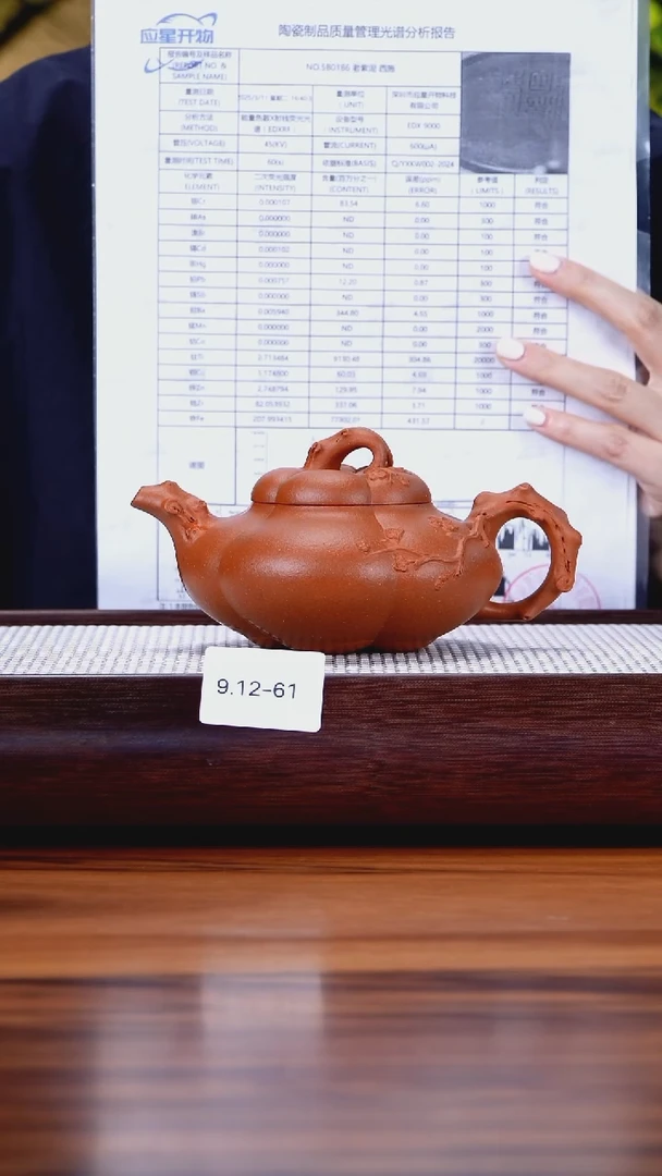 茶壶紫砂9.12-61大红泥 上合梅300