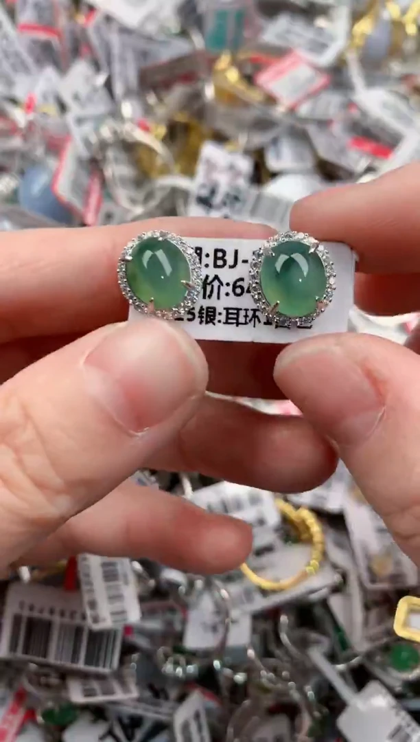 银S925镶嵌戒指翡翠20       4