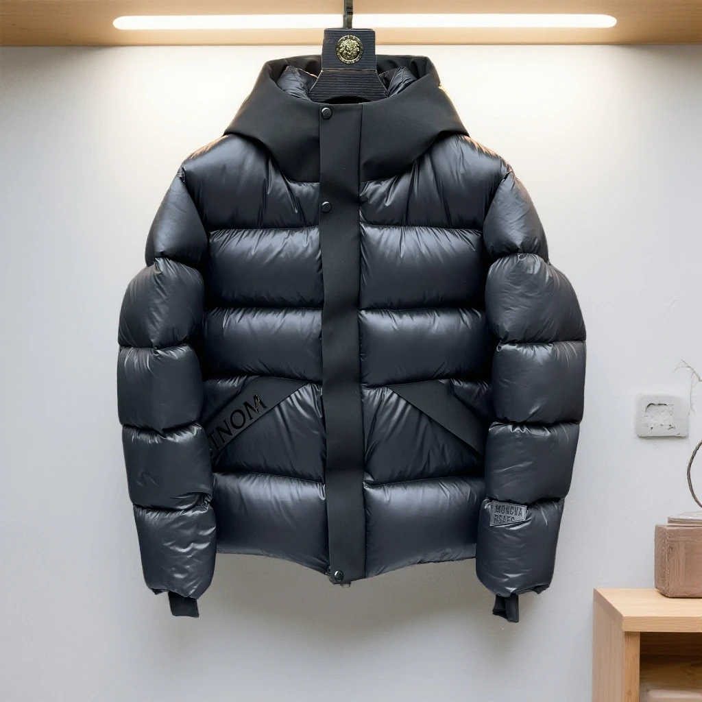 维斯克纳新款男士冬季白鸭绒羽绒服连帽加厚保暖羽绒外套大码潮流