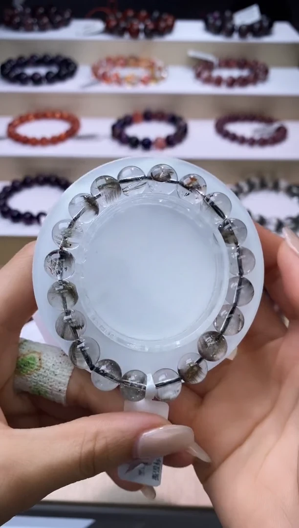 【闪购商品】水晶手链未镶嵌黑银钛10m+
