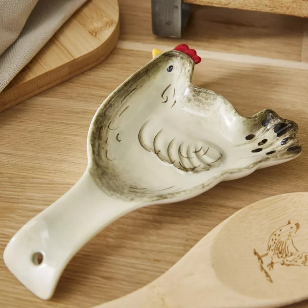 【BBE家】17*9.5*2CM 田园晨曲系列 手绘勺托 饰品托盘 可爱创意