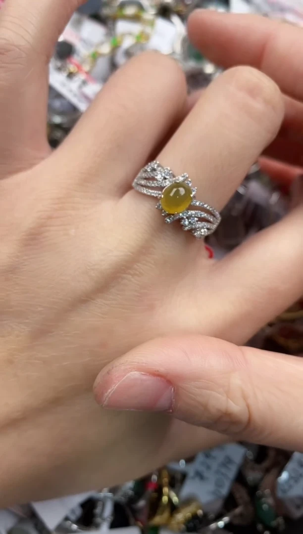 银S925镶嵌戒指翡翠11-11-11----2