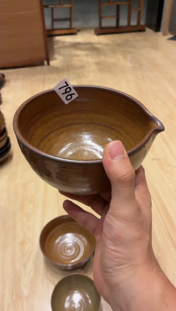 瓷片氵796手工抹茶碗1个