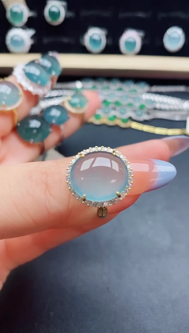 翡翠戒指银S925镶嵌321321