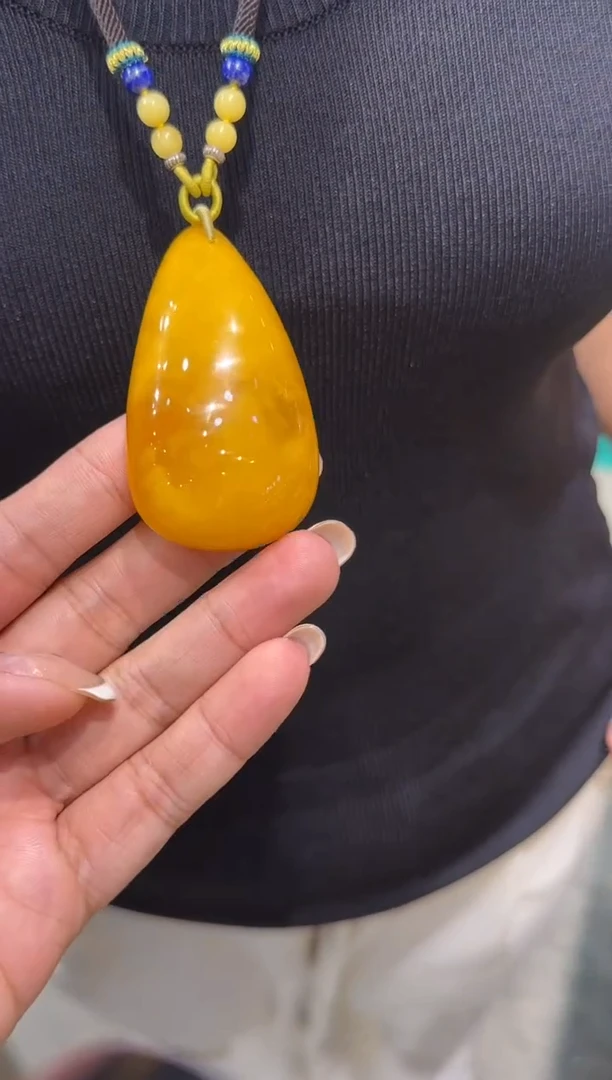 蜜蜡颈饰未镶嵌宝*水滴