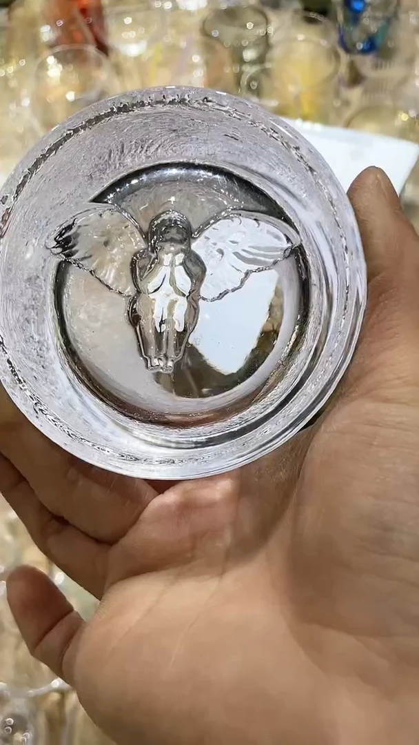 【闪购商品】水晶玻璃2只XQ艺术天使厚底杯