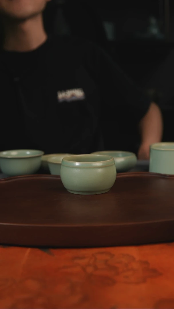 杯子李**物鼓杯  汝州原产地原矿仿古老釉