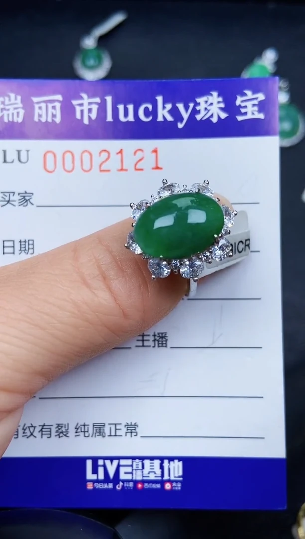翡翠银S925镶嵌颈饰2121