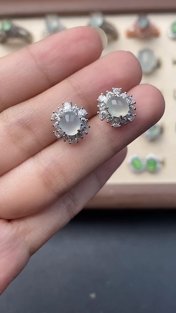 银S925镶嵌定制翡翠96906