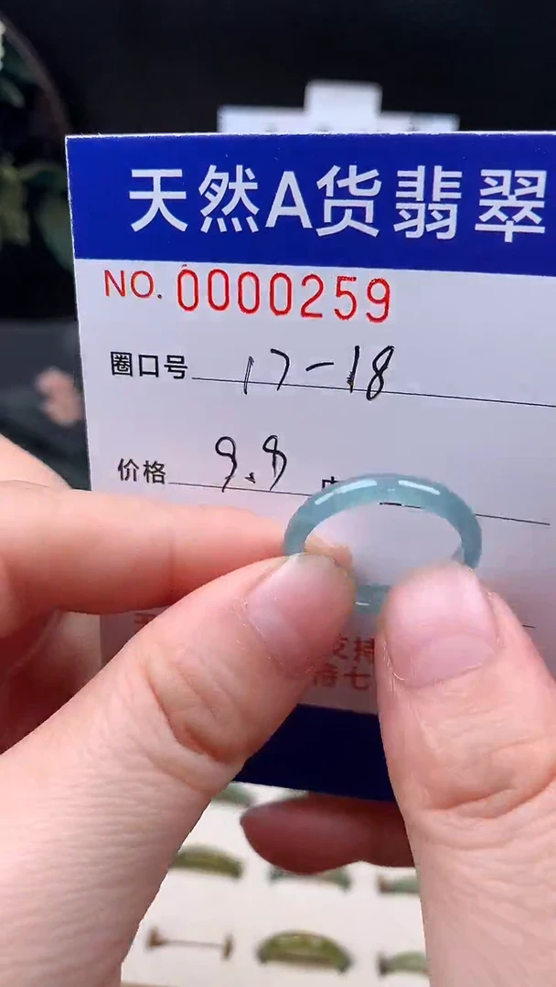 未镶嵌戒指翡翠17-18#