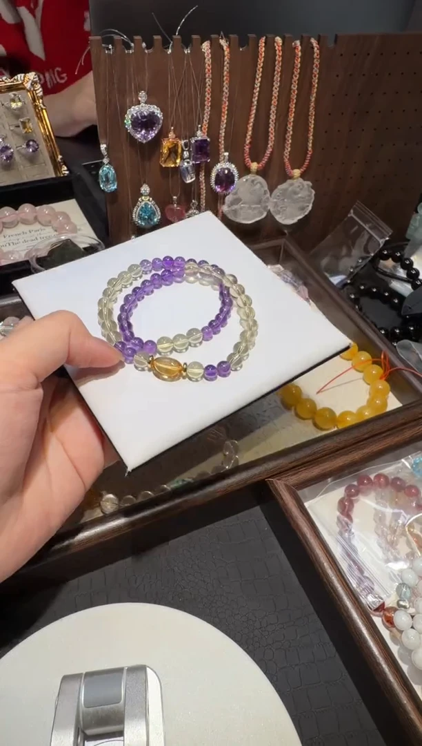 未镶嵌手链水晶巴西嘉年华水晶手串双圈